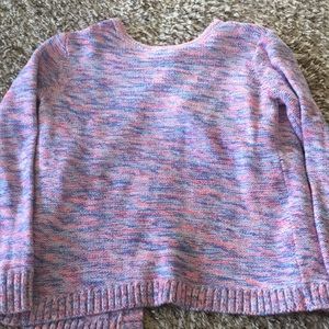 Gapkids girls multi colored open back sweater